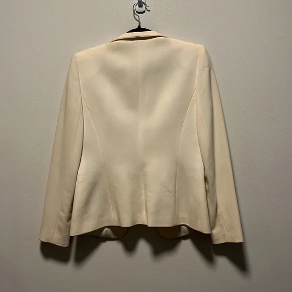 LAFAYETTE 148 NEW YORK (NWT) 100% Virgin Wool Cream Tailored Blazer, Size 0 - Picture 11 of 11